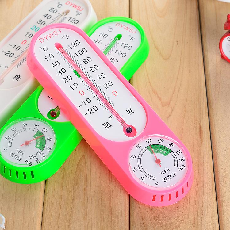 Industrial thermometer and hygrometer for long-term greenhouse indoor and outdoor planting and breeding, mercury-based dry and wet thermometer