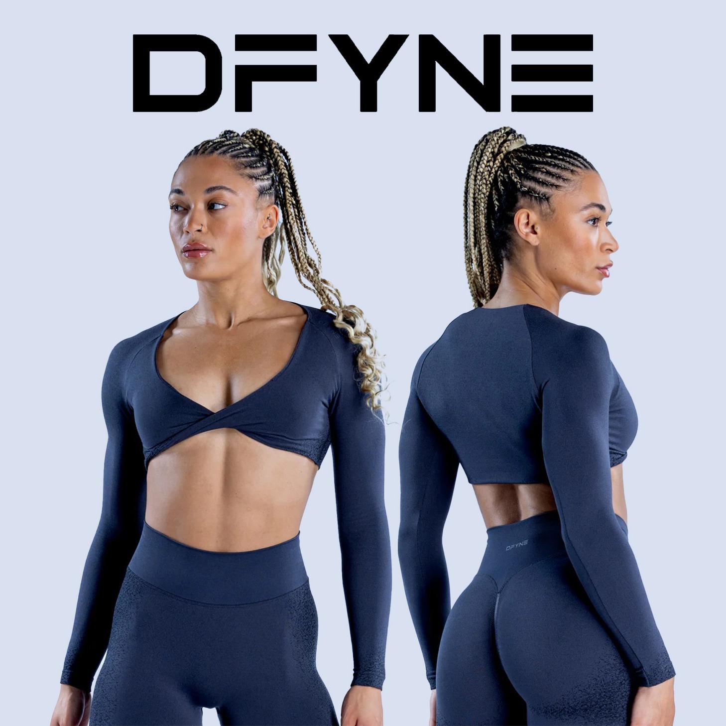 Dfyne Ignite Women's Seamless Long-Sleeve Twisted-Out Loose Fit Fitness Top