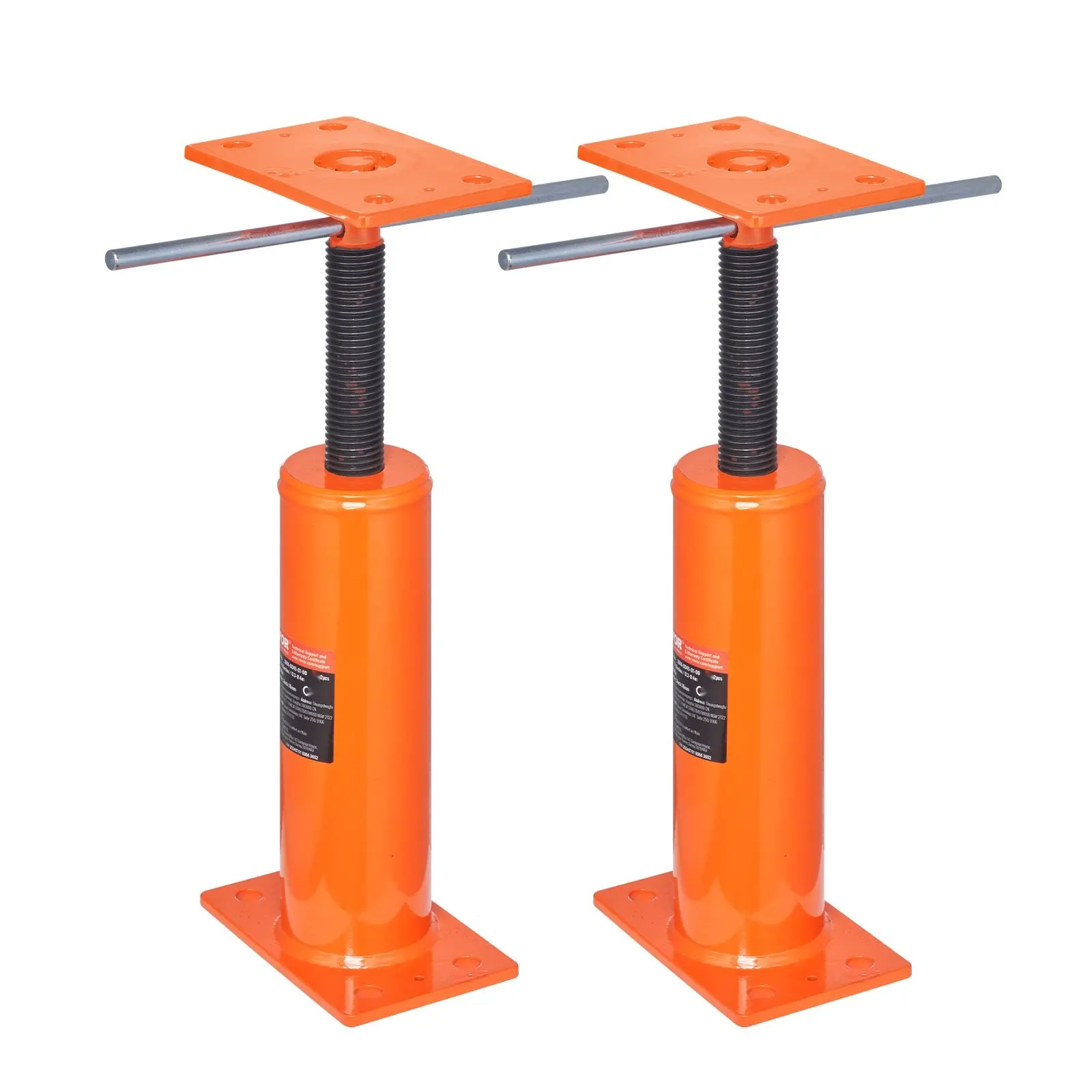 2-Pack Heavy Duty Adjustable Jack Posts, 12-16in Floor Leveling Lift Tool for Home Garage, Easy Setup Furniture Support for Appliances, Vehicles, 12-16 In