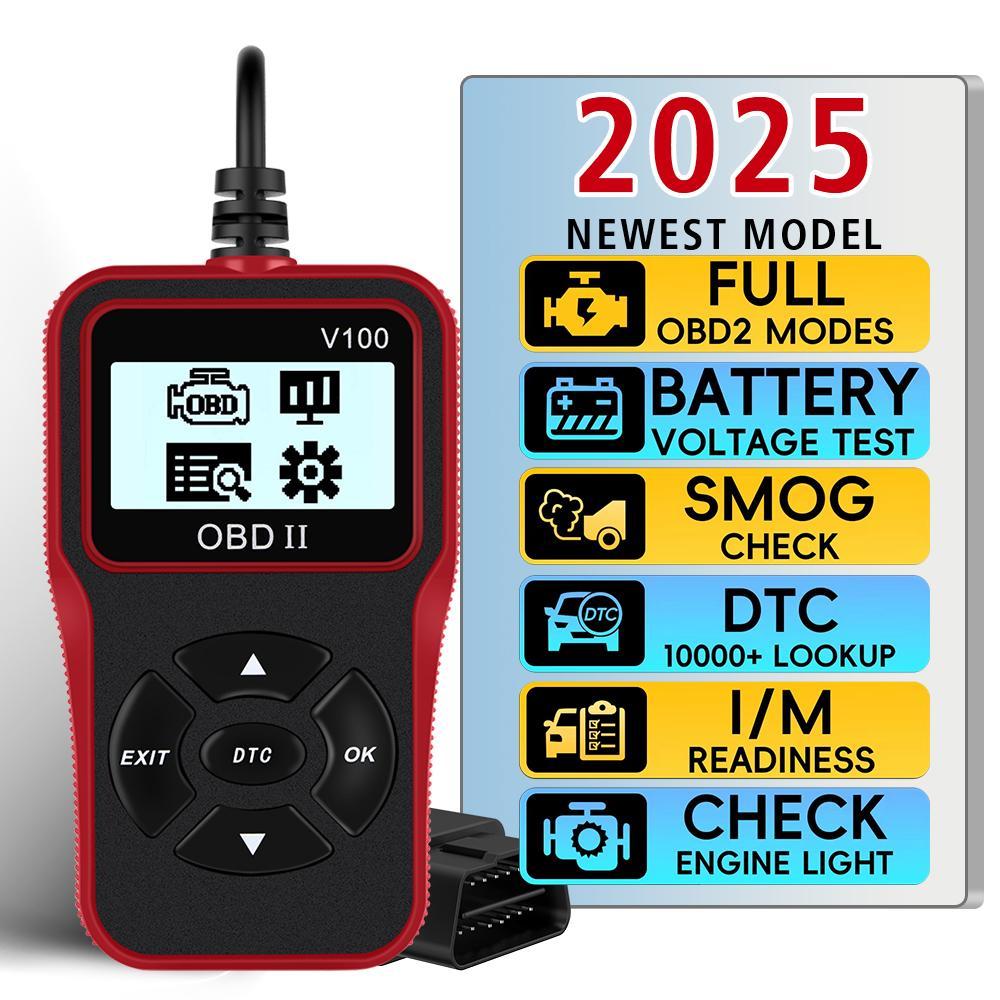 OBD2 Code Reader Scanner, Automotive Scan Tool, Digital Automotive Tester, Multilingual Car Engine Diagnostic Tool with Digital Display, Universal Auto Plug & Play Accessories
