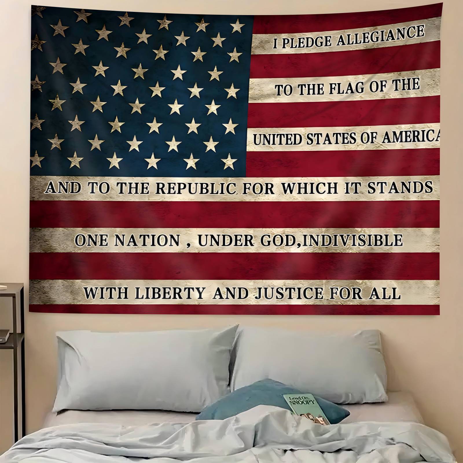 1pc Independence Day Tapestry, 4th Of July Tapestry, Large Patriotic Tapestry for Wall Decor, 28.7*37.4inch/59*78.74inch, Patriotic Wall Decor, Patriotic Home Decor, Independence Day Party Supplies, Fourth Of July Decorations