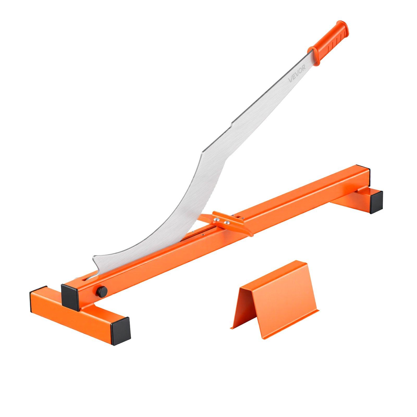 VEVOR 12 inch Vinyl Floor Cutter, 10mm Thick Laminate Flooring Cutter with Cutting Angle Guide, Rubber Handle, Honing Stone, D2 Steel Blade for Cutting Laminate, Vinyl, Home Renovation