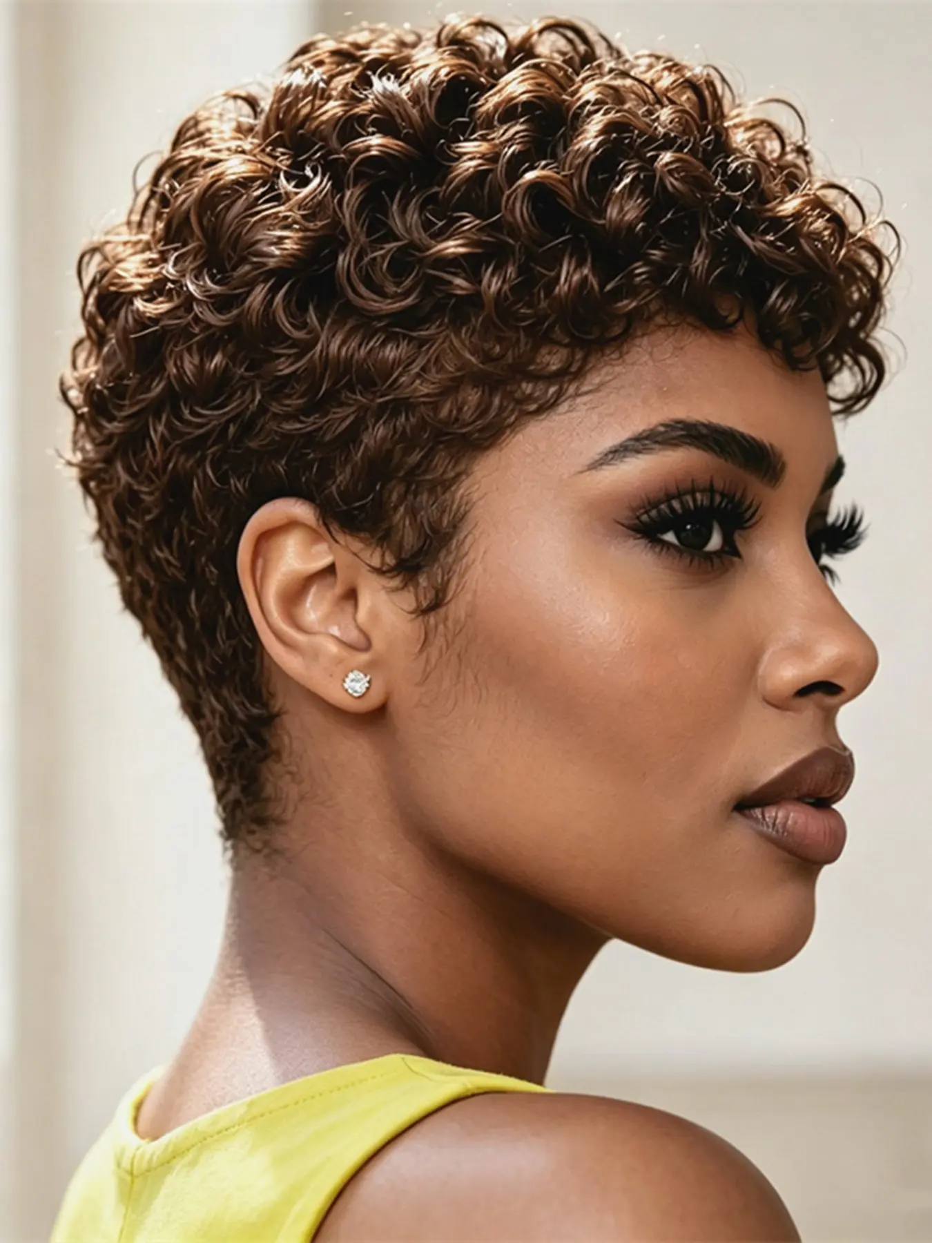 99j Pixie Cut Wig, Human Hair Short Curly Wig, Wig for Women, Daily Party Cosplay Use, Human Hair Pixie Wig