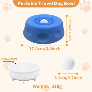 Pawfect Essentials Co3-in-1 Suction Lick Dog Bowl with Built-in Treat Ball & Cleaning Bristles, Non-Slip Slow Feeder for Liquid Treats, No-Mess Oral Care Enrichment Mat for Yogurt/Peanut Butter, 8 Strong Suction Cups # Summervibes # petlovers