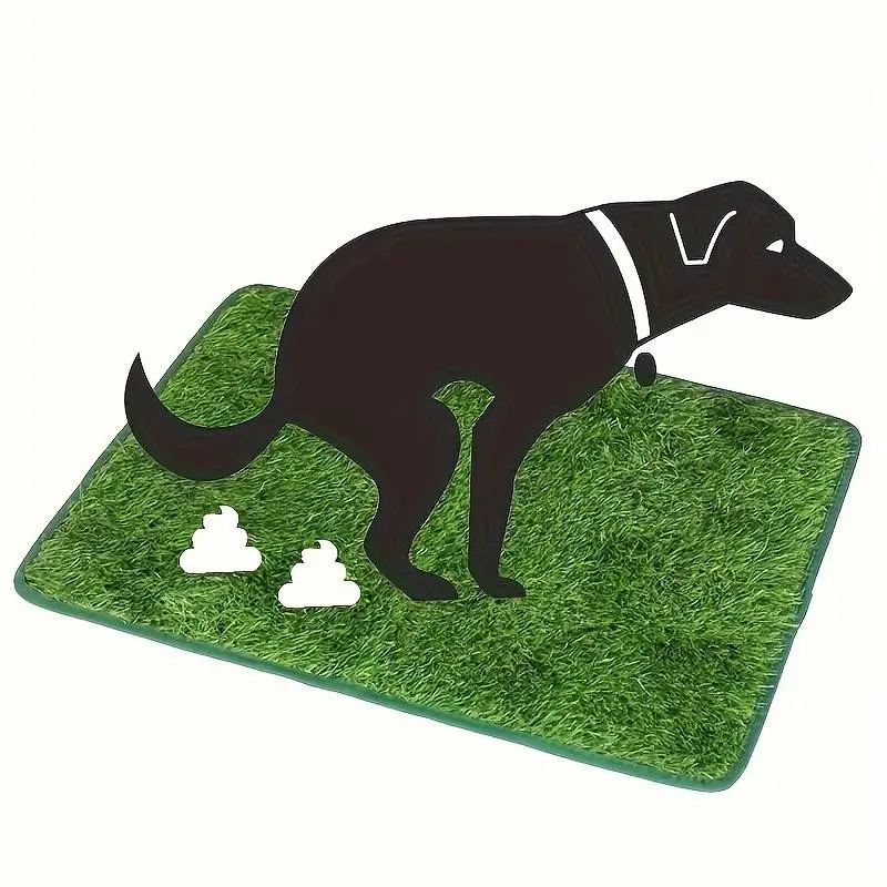 Washable Reusable Dog Potty Training Pad, Realistic Grass Design, Odor Control, Indoor Puppy Poop Solution, Easy Clean Pet Care, Washable Puppy Pads, Training Pee Pads