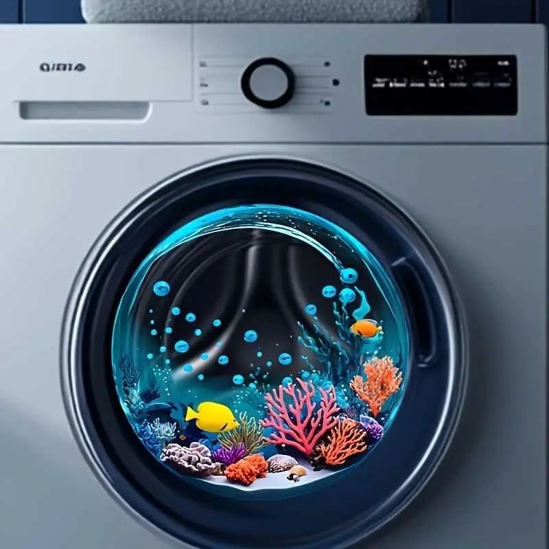 Creative Coral Fish Group Decal, PVC Material, Ideal for Balcony, Washing Machine Background and Aquarium Decorations, Unique Aquarium Decorative Sticker