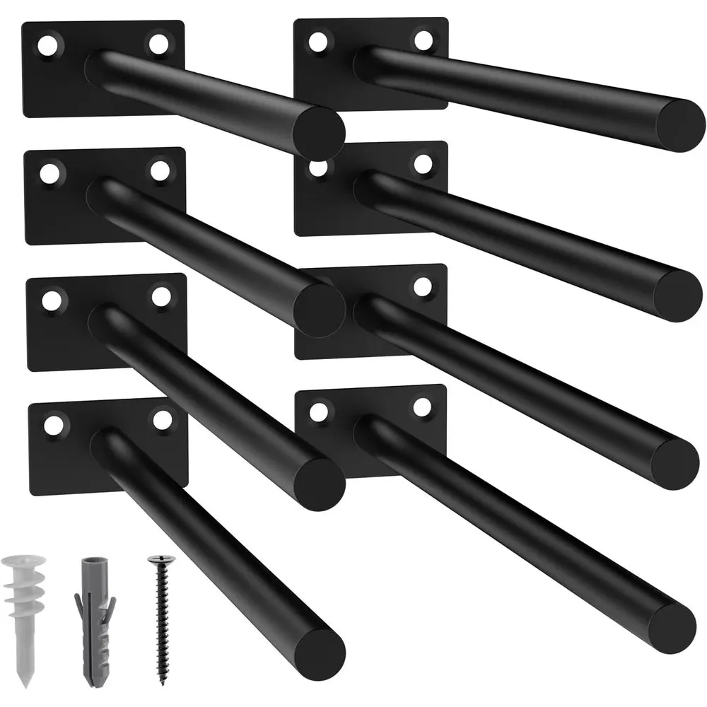 8-Pack 10 in Hidden Floating Brackets, Shelf Mount Hardware for Wood