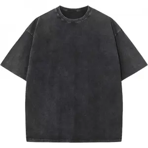 Men's Cotton T-Shirts Oversized Unisex Short Sleeves Casual Loose Wash Solid Basic Tee Tops