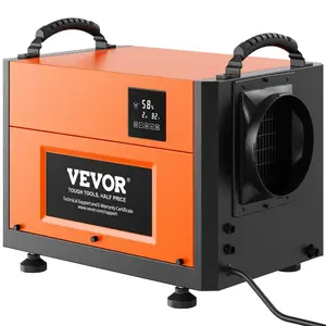 VEVOR 180 Pints Commercial Dehumidifier with Pump/Drain Hoses, Portable Crawl Space Dehumidifiers for Basement Storage Room Industrial Grade, Auto Defrost, Heavy - duty LLDPE, Foldable HandleHoliday gifts