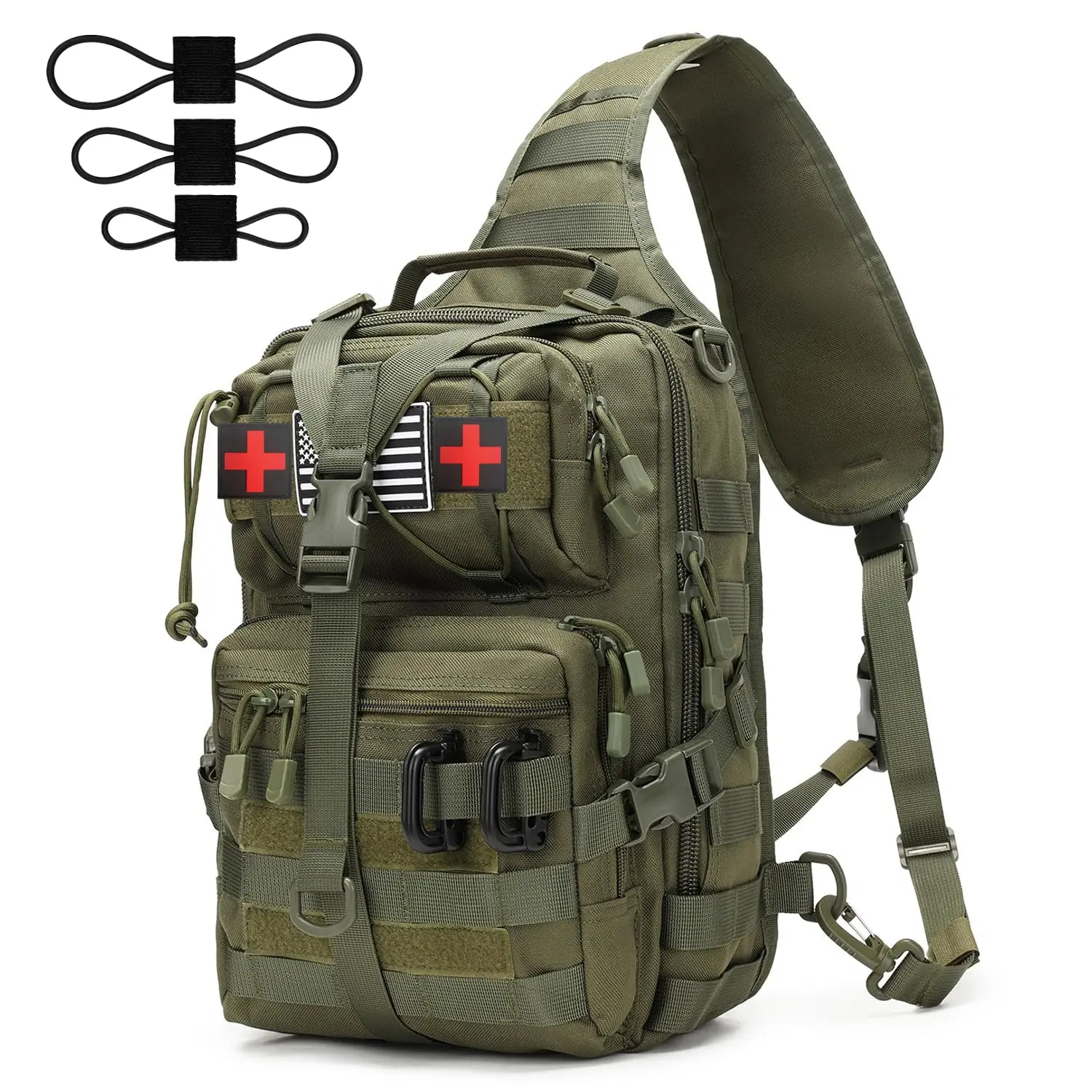 Tactical Sling Bag Backpack Rover Shoulder Sling Pack EDC Molle Assault Range Bag Crossbody Chest Pack