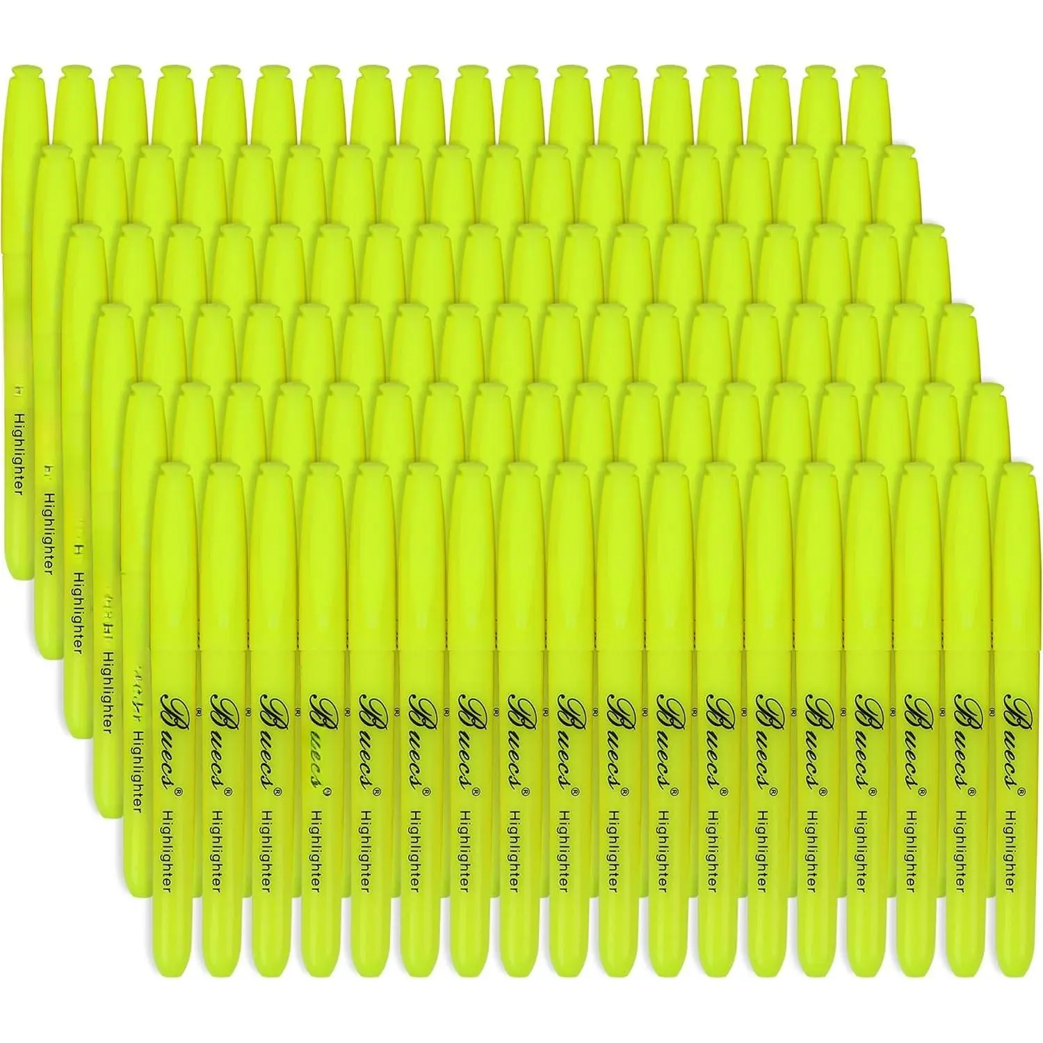 Highlighters Bulk Pack, 108 Count, Chisel Tip,Fluorescent Yellow, suitable for Adults Highlighting Planner Notes, Office School Supplies