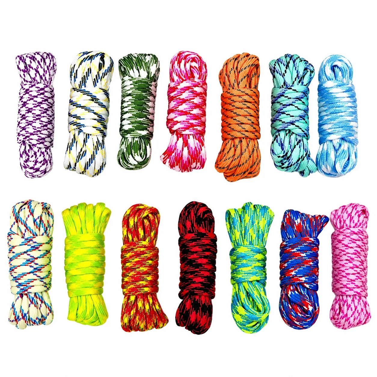 Heavy-duty 3-Meter Handwoven Paracord Bracelet Kit with Seven-Strand Core, Camouflage Design, Ideal for Outdoor Survival, Camping, Hiking, and Emergency Preparedness Applications