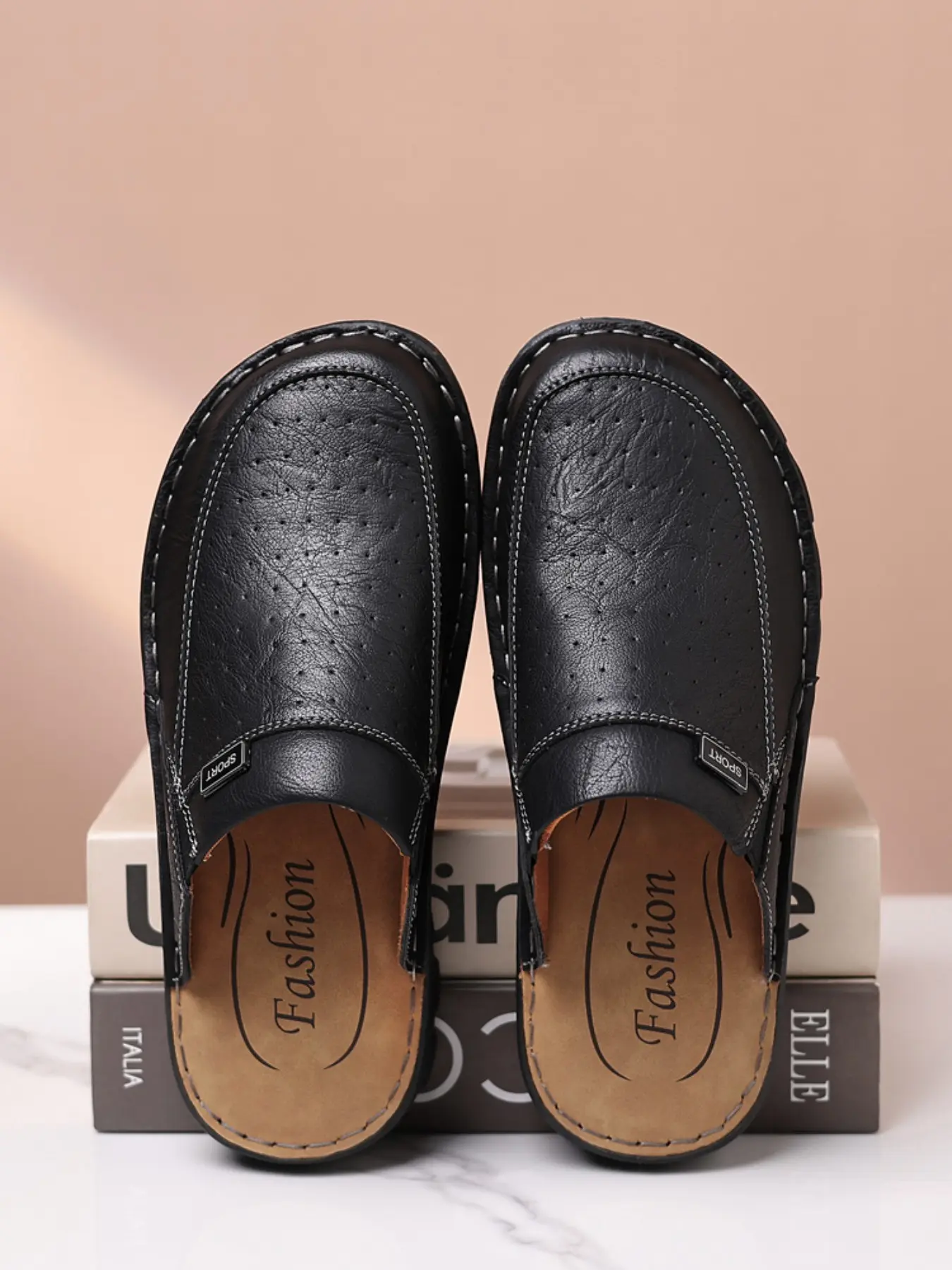 0693 Thick Sole Anti-Slip Casual Sandals, Soft PU Leather Toe Protector, Above Ankle Height, All Seasons Wear, Comfortable and Cool
