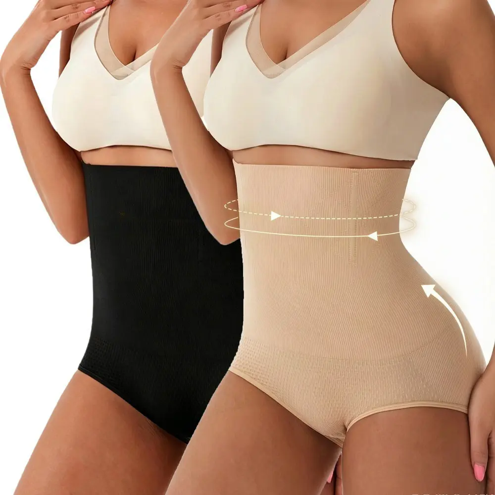 Women's High Waisted Seamless Compression Breathable Comfortable Tummy Control Abdominal and Hip Lifting Trainer Shapewear Pants Pants Tight Fitting Triangle Body Shaper