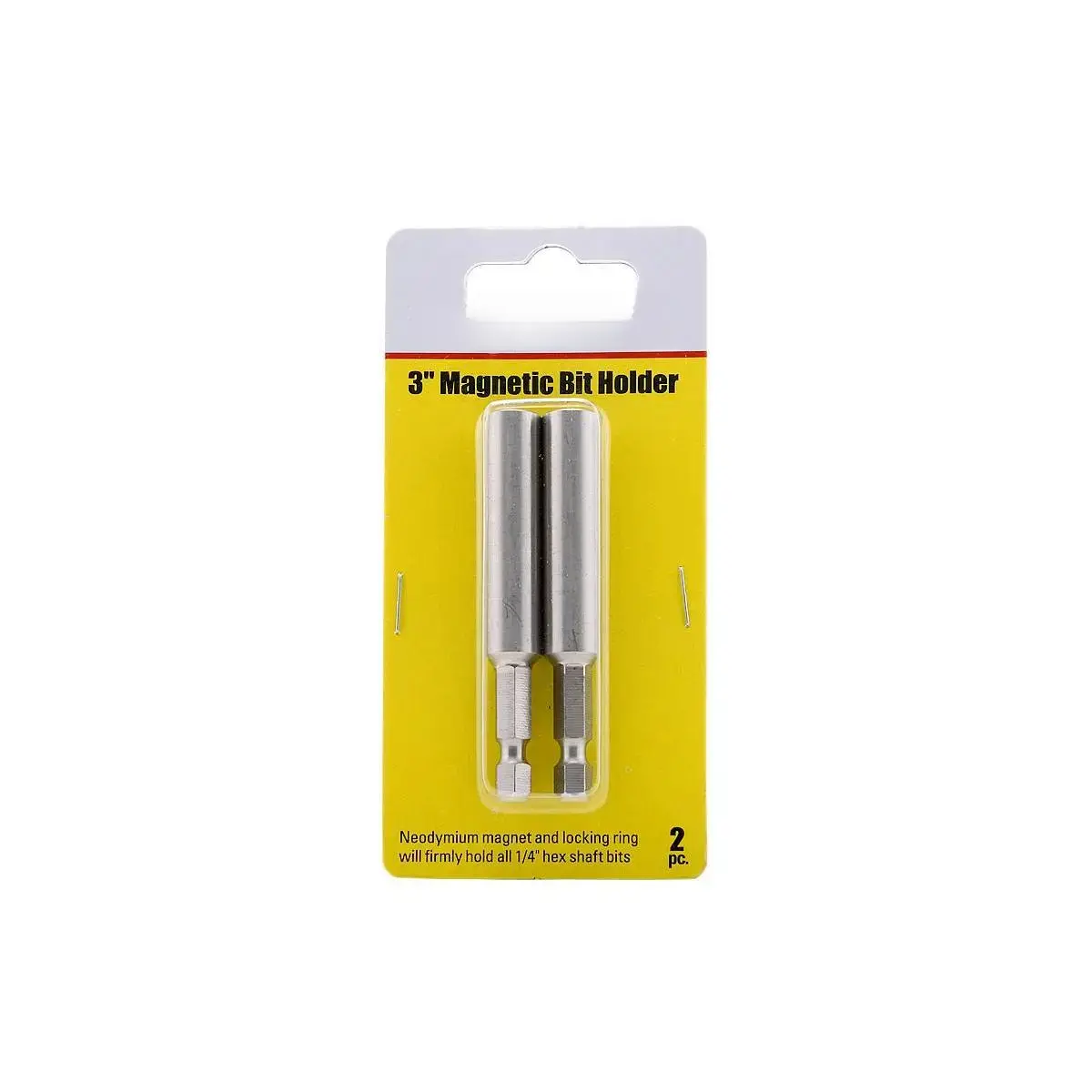 High Magnetic 3 in. Screwdriver Bit Tip Holder Organizer with Screwdriver Bit Clip, Hardware Organization Tool - Pack of 2
