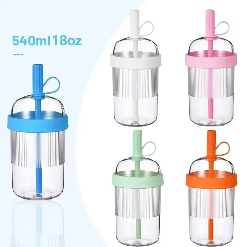 18oz/540ML Reusable Travel Cup, Large Capacity Portable Water Bottle, Ideal for Home Office Outdoor Sports, Perfect Gift for Students Adults