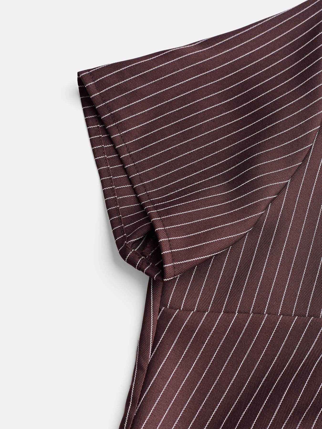 Women's Plain / Striped Print Button  Shirt, Casual Slim-fitting Short Sleeve Collared Top for Daily Wear, Ladies Clothes for All Seasons