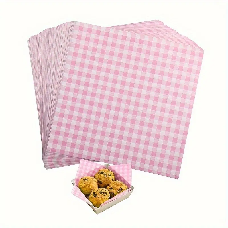 500/100pcs Oil-Resistant Baking Paper, Food Grade Sandwich Parchment Paper Sheets, Ideal for Hamburgers, Bread, Pizza, Picnics, and More