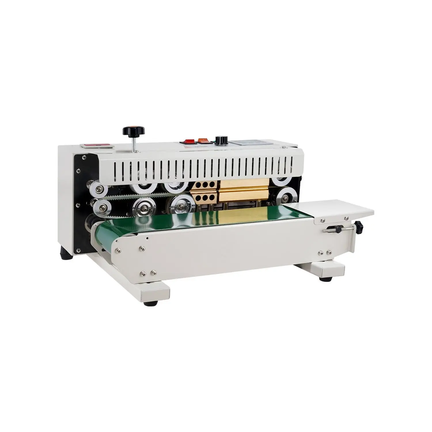 VEVOR Continuous Bag Band Sealing Machine, 0.24-0.47 in/6-12 mm Seal Width, Horizontal Band Sealer Machine with Digital Temperature Control, Bag Sealer for 0.02-0.8 mm Plastic Bags with Count Function