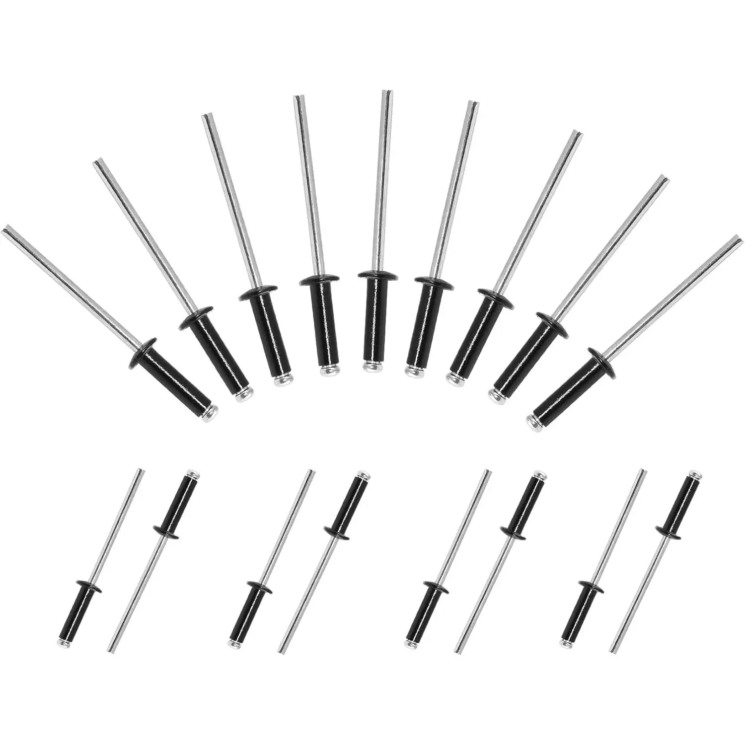 100 count 1/8" x 1/2"  Blind Rivets , for Kayak | Black, Pop Rivets, Metal Boat Rivet Tool, Marine Rivets