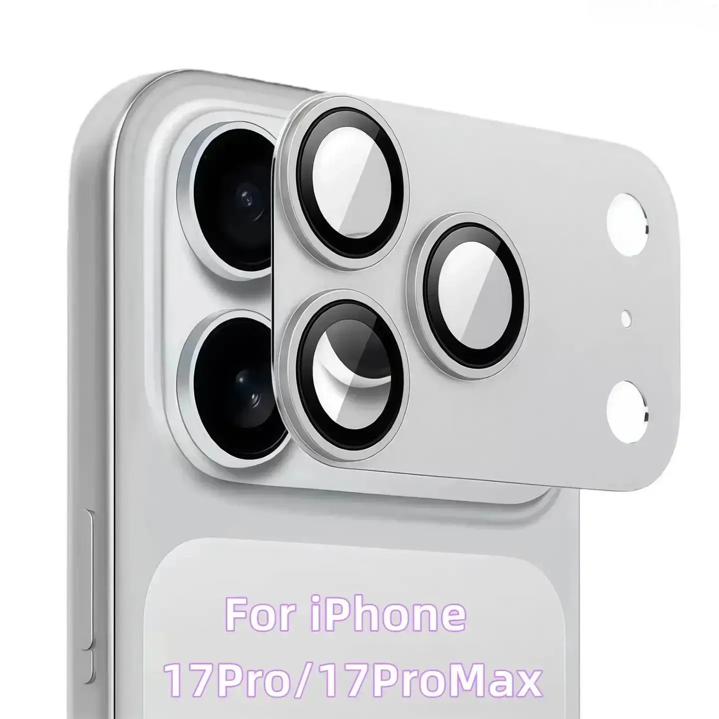 Metal Frame Camera Lens Protector for iPhone 17 Pro & Pro Max, Reinforced Tempered Glass Protective Accessory for Cellphone Devices, Sturdy Phone Screen Protectors