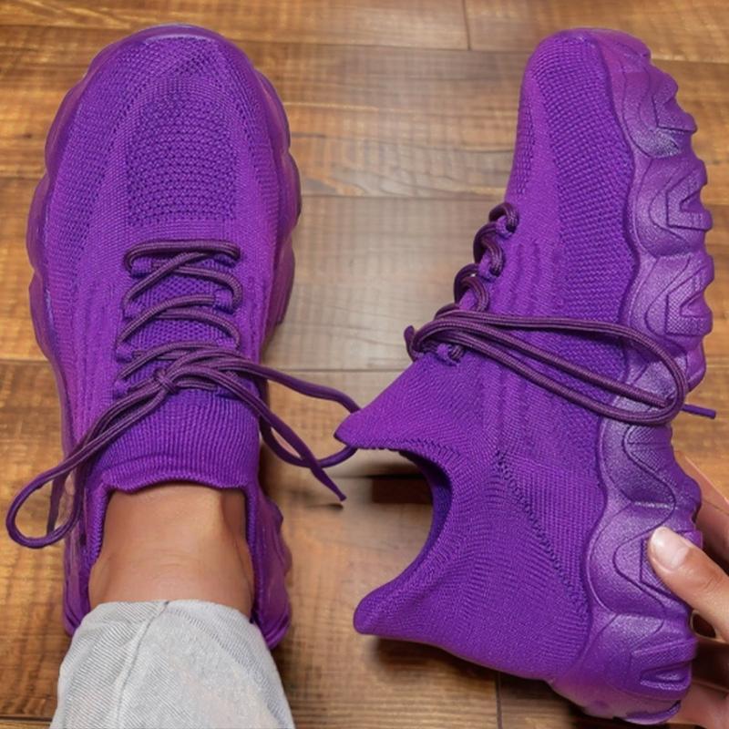 Women's Sock-Fit Lightweight Training Sneakers Zero Gravity Running Shoes for HIIT Yoga 24/7 Hustle Air-Weave Mesh Lace Up Low Top Hot Pink Sneakers