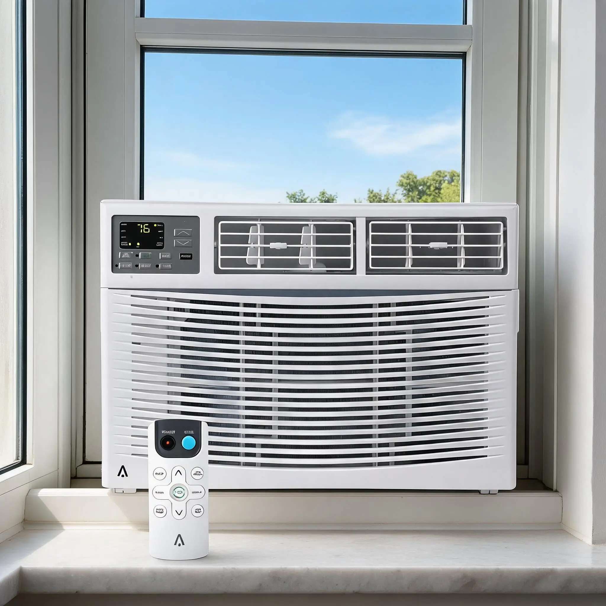 10000 BTU Window Air Conditioner - Energy Efficient, Quiet, Fast Cooling & Dehumidifier - Remote & App Control, Washable Filter, Cools Rooms up to 450 Sq.Ft - Ideal for Bedroom, Living Room, Apartment