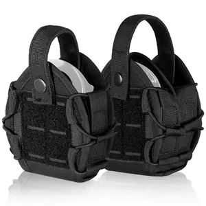 Molle Handcuff Holster, Open Top Handcuff Case for Duty Belt/Tactical Vest, Law Enforcement Handcuffs Pouch Fits Asp/Hinged/Chain/Folding Rigid Handcuffs, Quick Release Cuff Holder
