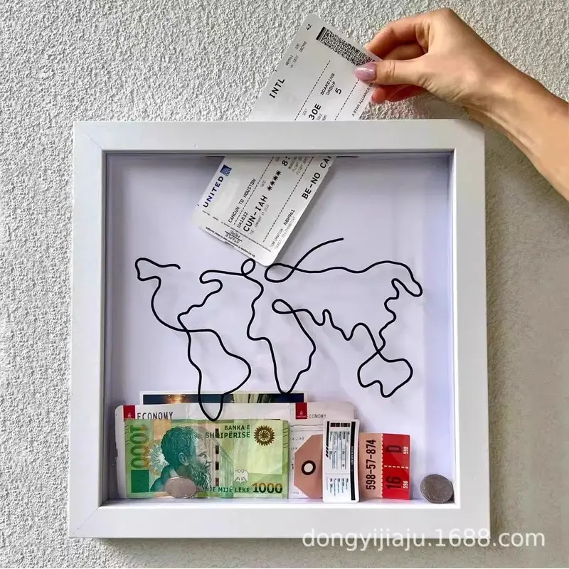 Popular hollow 3cm concert ticket stub storage photo frame, scenic spot airplane ticket storage picture frame, travel ticket storage box, travel record photo frame, postcard collection, commemorative photo frame storage box