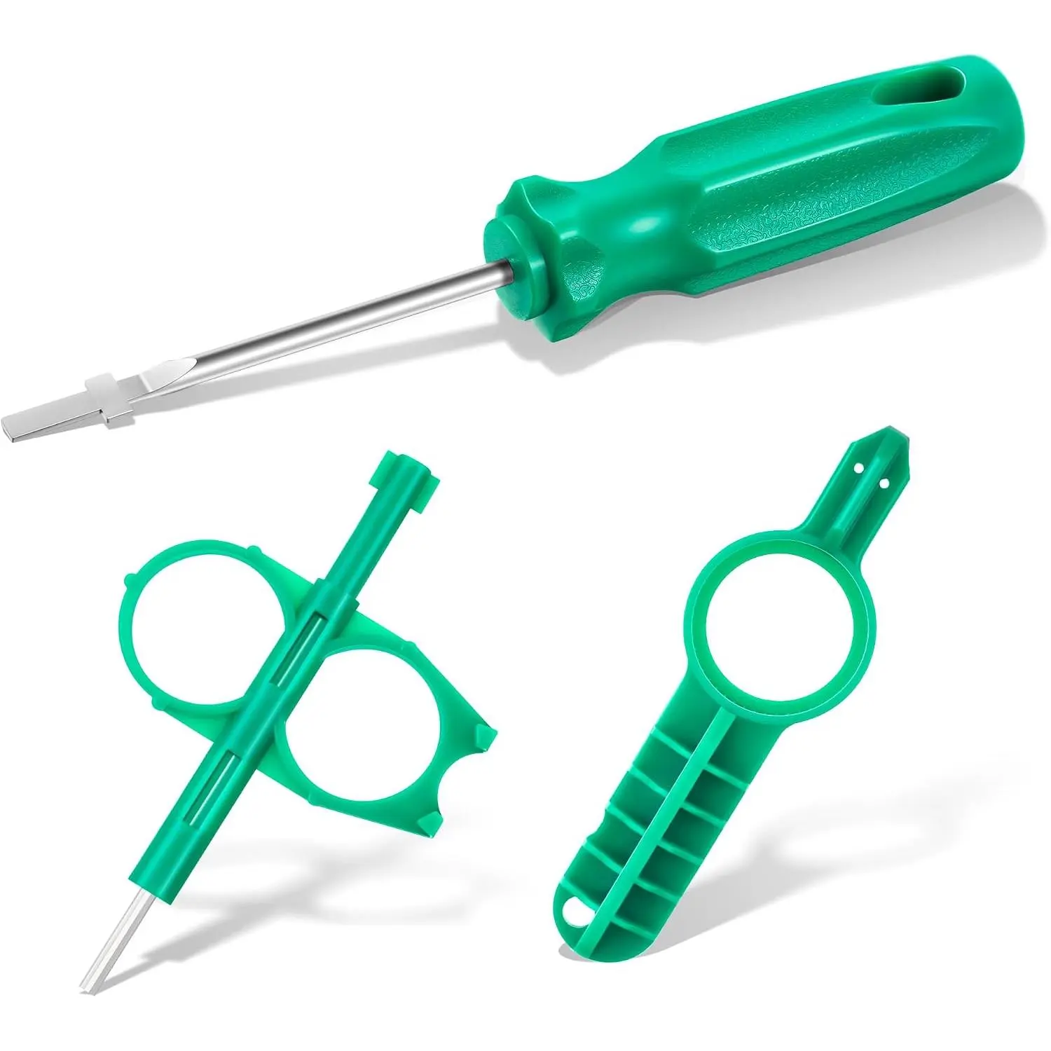 3 Pack Rotor  Tools for Lawn Irrigation Sprinkler Repair (Green) | Compatible with Rain Bird/Hunter MP PGP Rotator, Durable Metal Tools, Arc & Radius Control, Nozzle