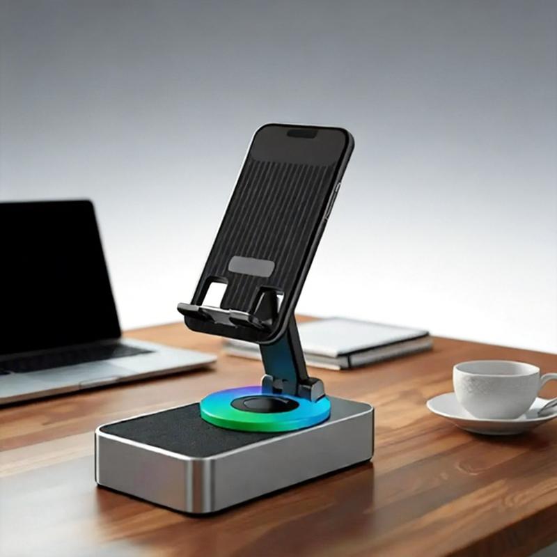 Wireless Bluetooth Audio Speaker with LED Light Phone Bracket Holiday Presents Universal Mobile Stand Mount Wireless Bluetooth Audio Speaker with LED Light Phone Bracket Holiday Presents Universal Mobile Stand Mount