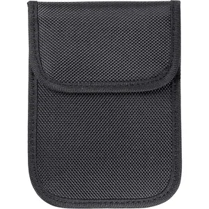 Faraday Pouch for Car Keys, Faraday Bag, Car RFID Signal Blocking Holder, Key Fob Protector, Key fob cage Block Signal Anti-Theft Fob Case (1 Pack, Black) - Velcro Version