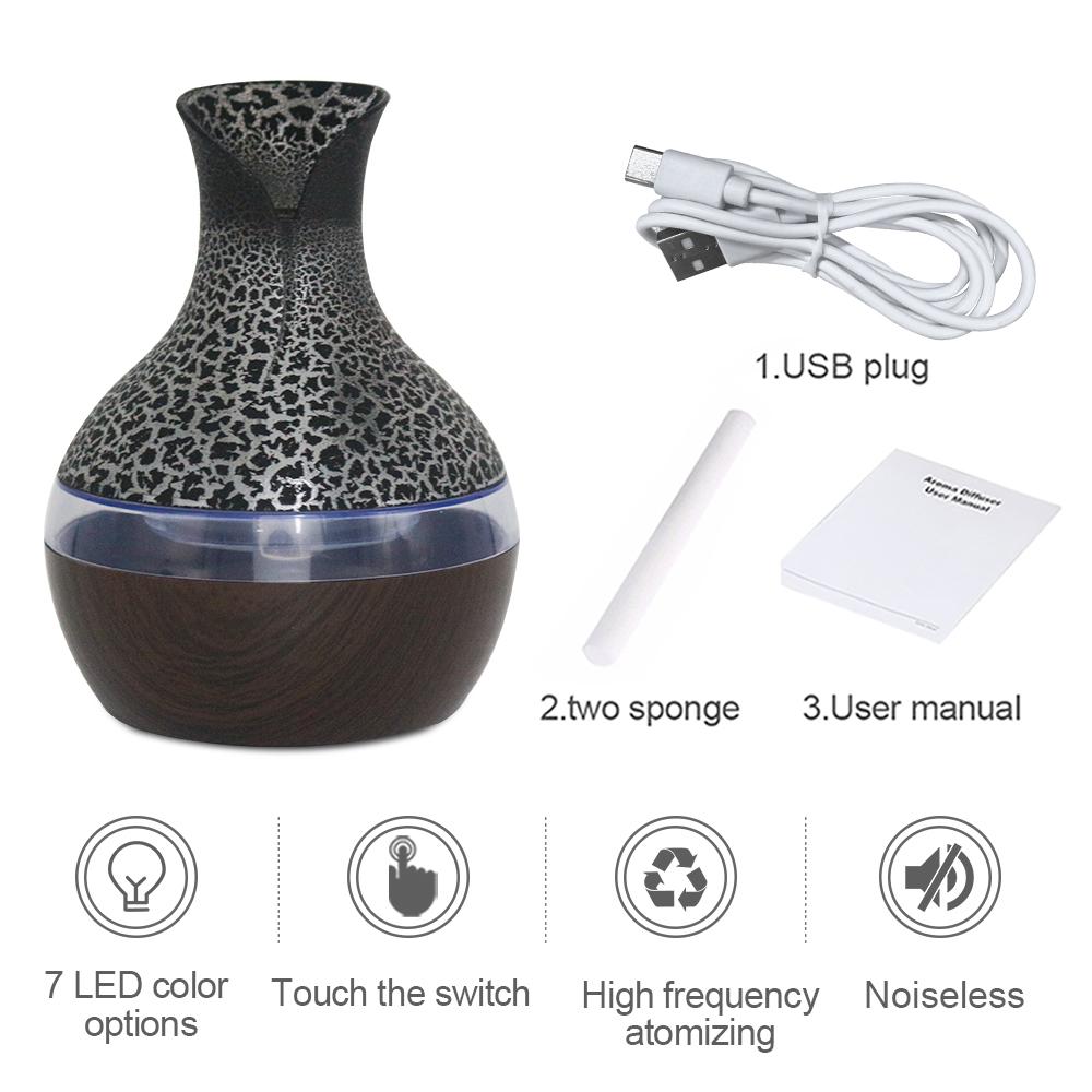 Remote Control Aromatherapy Diffuser 300ML with 2 Essential Oils USB Cold Mist Humidifier 7-Color Lights Super Quiet for Home Office Ideal Gift Remote Control Aromatherapy Diffuser 300ML with 2 Essential Oils USB Cold Mist Humidifier 7-Color Lights Super Quiet for Home Office Ideal Gift