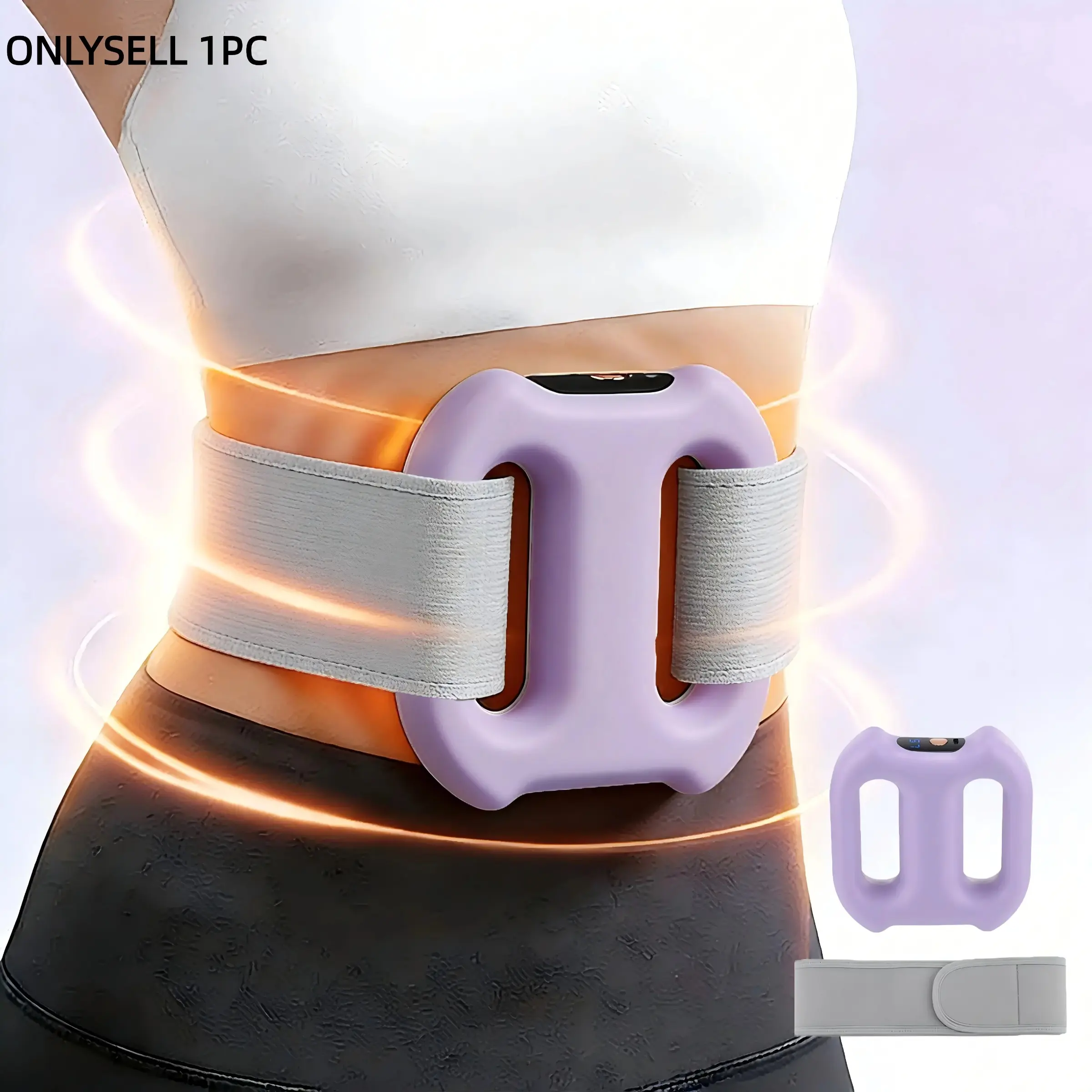 Deep Tissue Muscle Massager, Electric Dual Ring Fascia Massager with Belt, 3 Modes and 5 Intensity, Portable Full Body Massage Tool