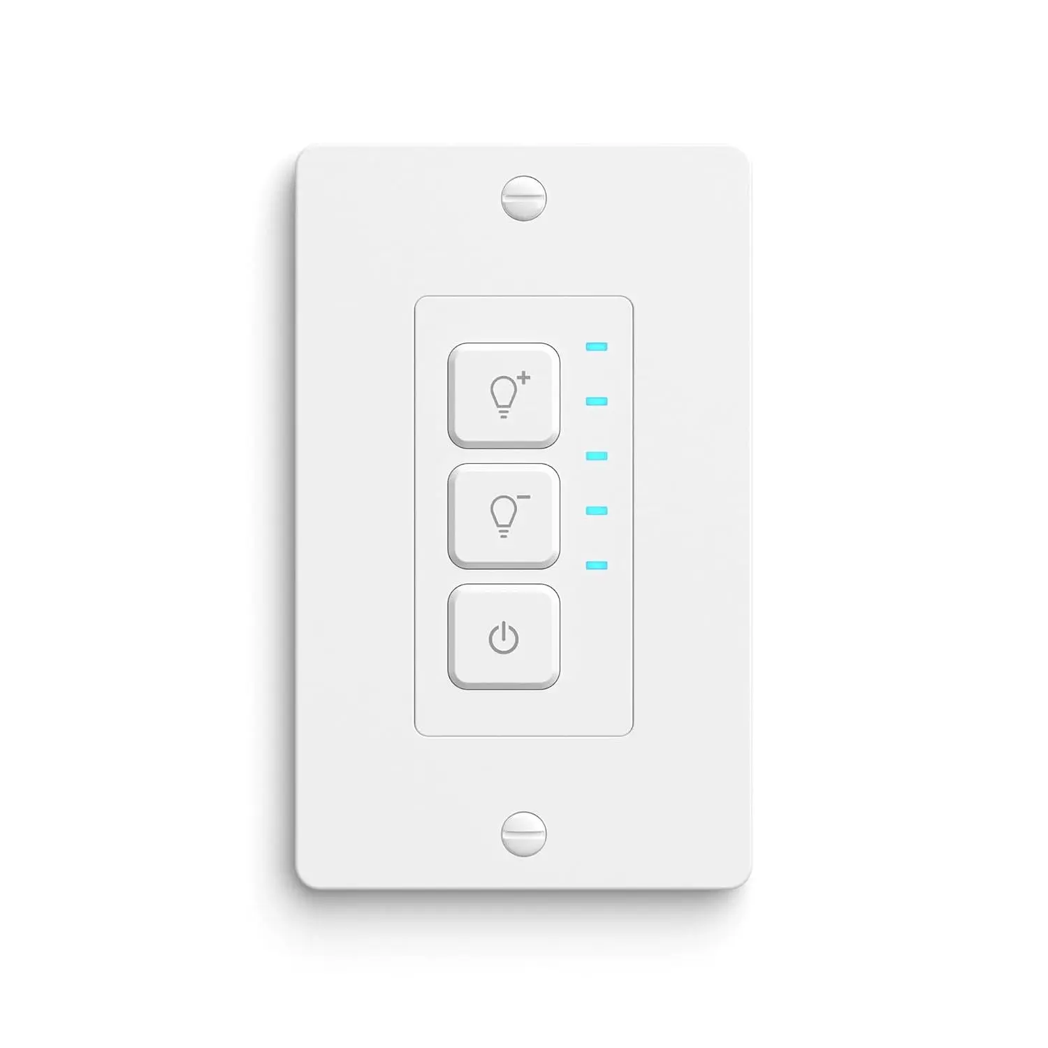 Dimmer Light , Single-Pole Only, Neutral Wire Required | Dimmable  for Dimmable LED Light, Incandescent and CFL, Wall Plate Included, Two Dimming Modes, White