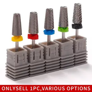 5-in-1 Multifunctional Tungsten Steel Nail Drill Bit, Cross Teeth Pattern Design, Efficient Tool for Removing Gel Nail Polish, Dead Skin and Cuticles, Durable Manicure Accessory for Salon & DIY Use