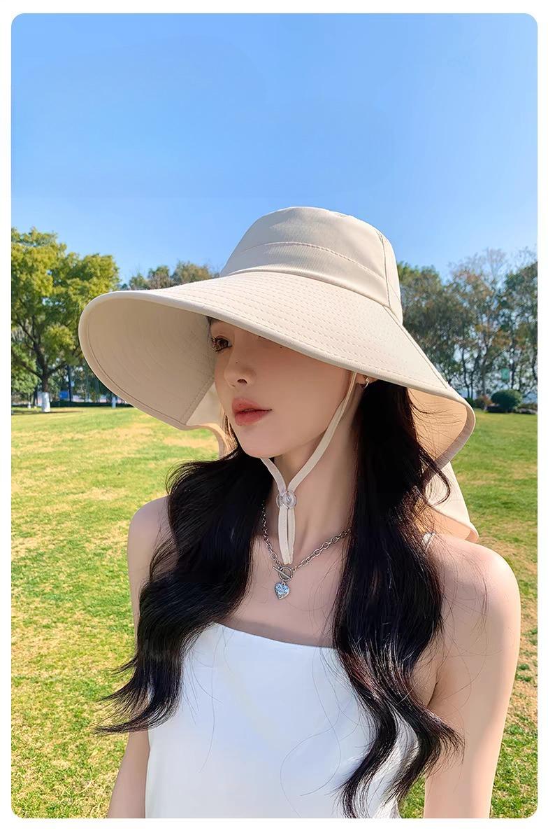 BIGWIG Women's Summer Large Sun Hat, Outdoor Hiking Fisherman's Hat, Summer Foldable Soft Hat, Wide Brim Hat, Fishing Hat, Neck Protection, Suitable for Beaches and Hiking BIGWIG Women's Summer Large Sun Hat, Outdoor Hiking Fisherman's Hat, Summer Foldable Soft Hat, Wide Brim Hat, Fishing Hat, Neck Protection, Suitable for Beaches and Hiking