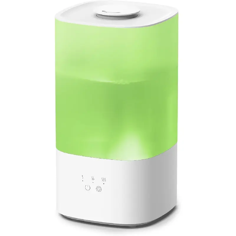 2.5L Humidifiers for Bedroom, Top Fill Cool Mist Humidifiers for Large Room, Easy to Fill & Clean, 30H Runtime, 28dB Quiet Air Humidifier for Plants, Baby Nursery with Night Light