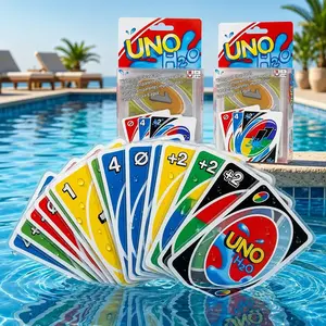 Waterproof Transparent Uno Plastic Poker Cards, Ideal for Pool, Beach Parties, Camping, Travel, Fun Summer Gift for Family, Kids, Friends, Classic Set