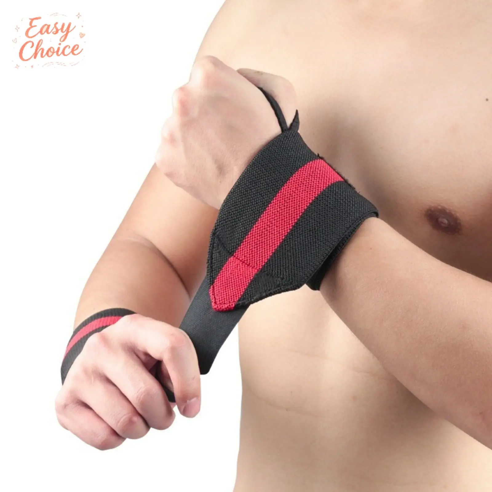 Fitness Wrist Wrap Support for Men, Weightlifting Training Wrist Guard Gloves, Adjustable Wrist Brace for Sprain Protection, Heavy‑Duty Sports Wrist Protector for Gym Workout Lifting Assistance