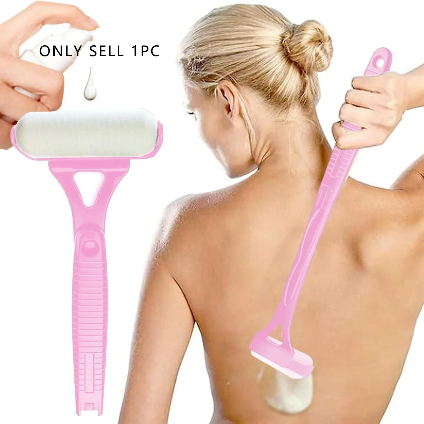 New Long Handle Applicator with Foldable Roller, Ideal for Body Lotion, Sunscreen, and Moisturizer, Convenient and Easy to Use