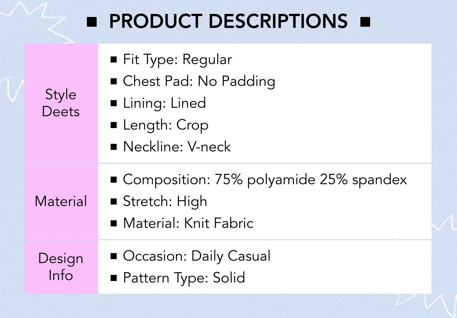 Cider [size 2-10] V-neck Solid Crop Cami Top