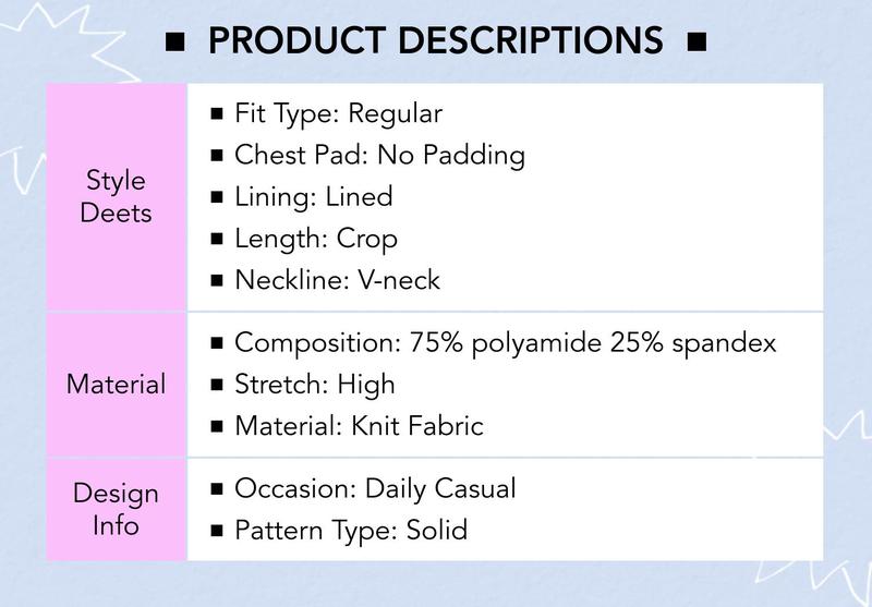 Cider [size 2-10] V-neck Solid Crop Cami Top