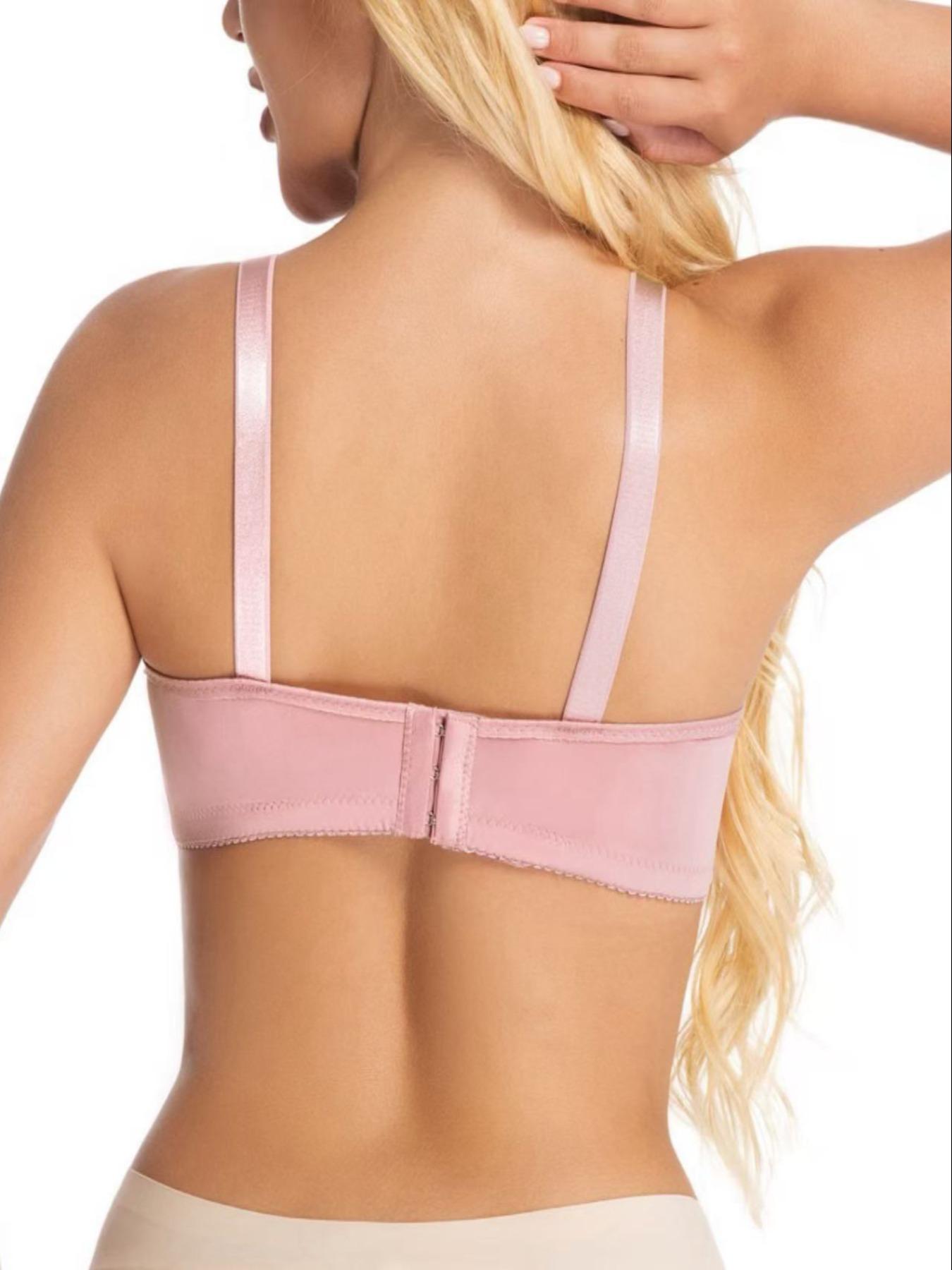 Women's Contrast Binding Push Up Bra, Soft Comfortable Breathable Wireless Bra, Women's Lingerie for All Seasons