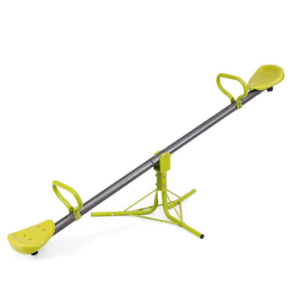 Kids Rotating Seesaw 70.9"x26.4"x27.6", Plastic & Iron Pipe Construction 154LBS Combined Weight