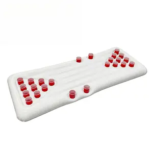 Giant Inflatable Floating Bar Tray 66.54in.Large Inflatable Pool Drink Float Tray with Multiple Cup Holders, Floating Beverage Cooler Bar for Summer Pool Beach Party tropical beach trips necessities.