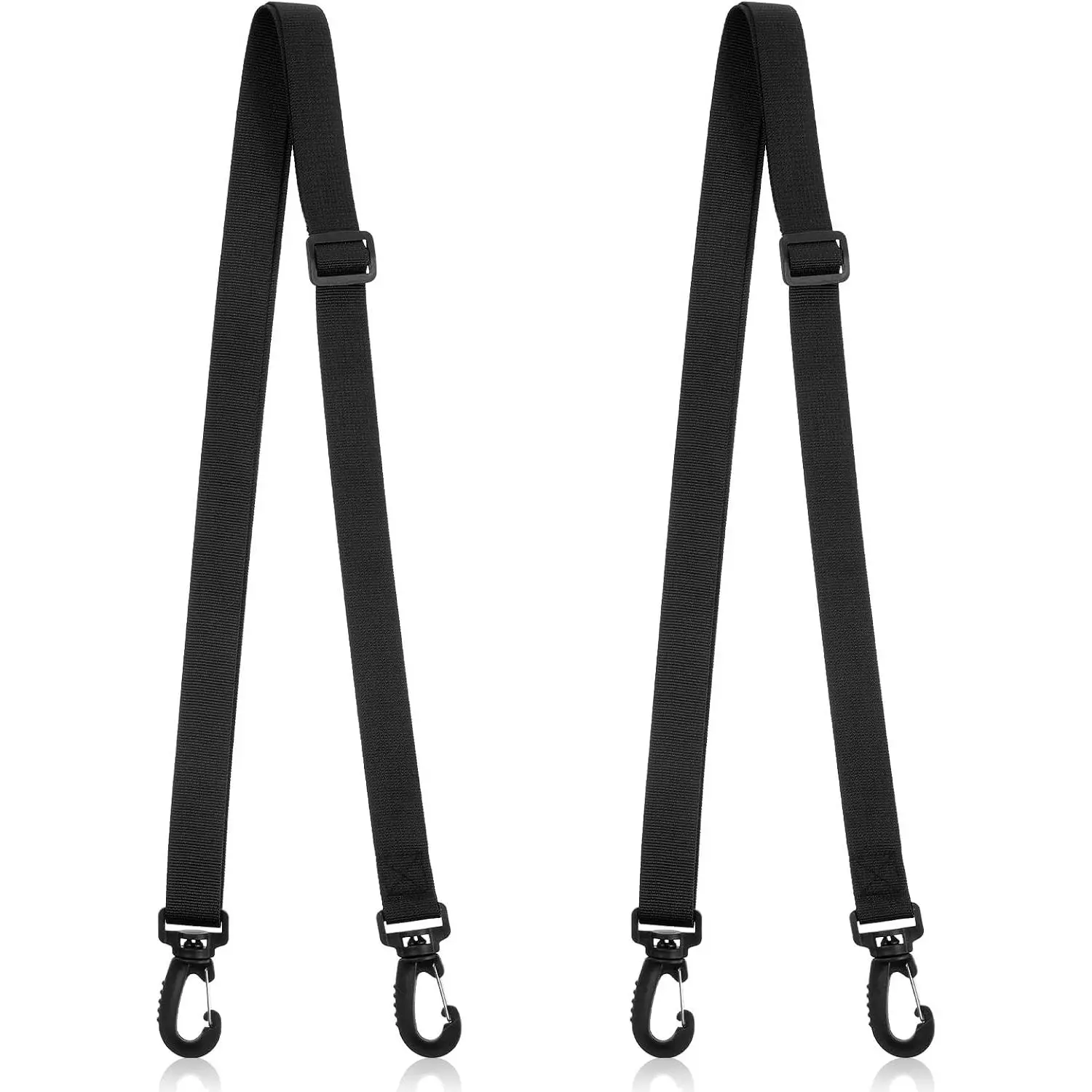 Black  Strap, Adjustable   Strap, 60 Inch  Straps with Clips  Both Ends for Laptop Messenger Bag Briefcase Crossbody Bag Luggage Duffel