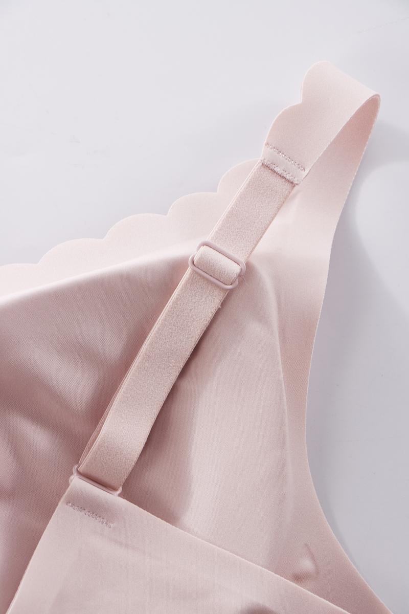 1/2/3PCS Jelly Wireless Bra Womens Scalloped Comfortable Wireless Bras Push Up Bralettes Seamless Tshirts Bras Deep V Everyday Bras S 3XL