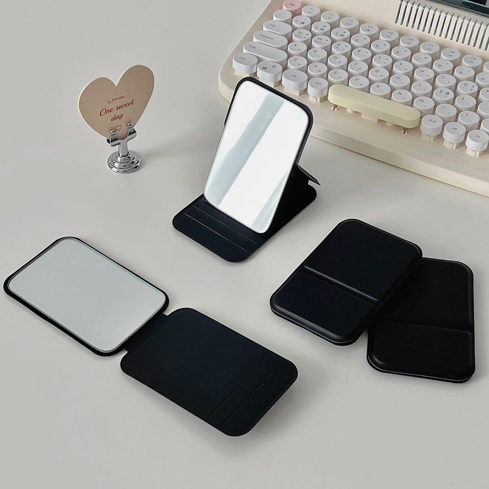 Portable Makeup Mirror, Simple Foldable Desktop Vanity Mirror, Mini Travel Mirror, Dormitory Tabletop Mirror, Portable Folding Mirror, Single Item