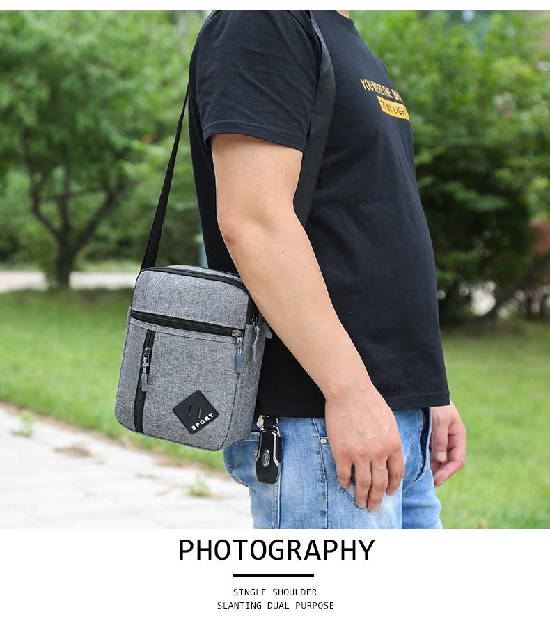 Casual Business Men Messenger Bag Version Simple Oxford Cloth Cross Body Shoulder Bag for Male Daily Use, Work, Travel Outdoors